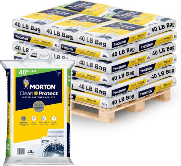 BULK BUY - 60 Pack of Morton Clean and Protect Water Softener Salt (DELIVERY APPOINTMENT REQUIRED)